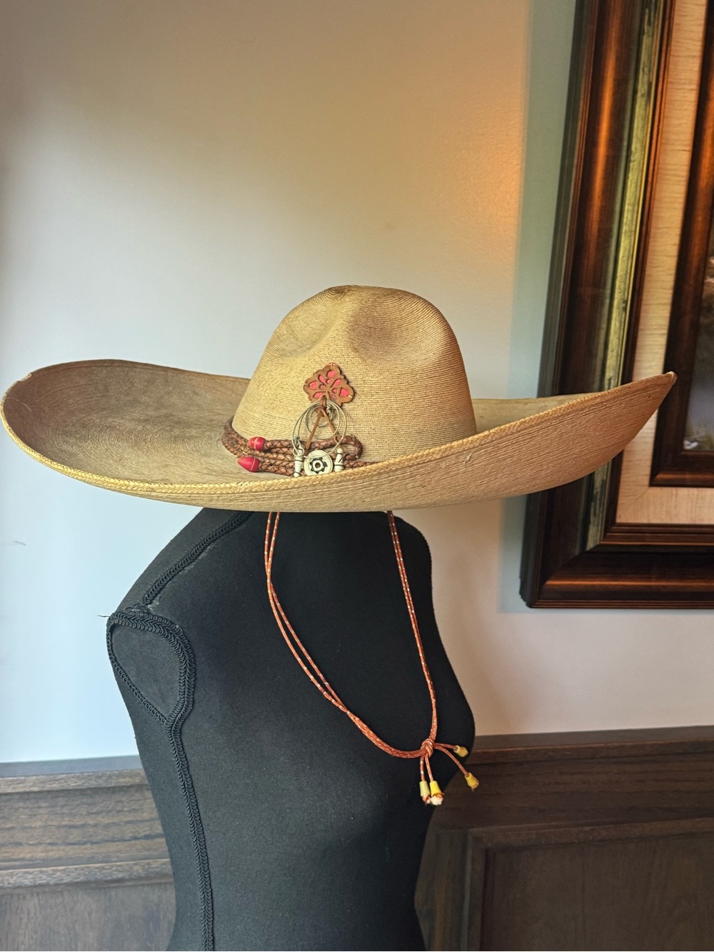 "Vintage La Guadalupana Sombrero Hat - Style Emiliano Zapata
